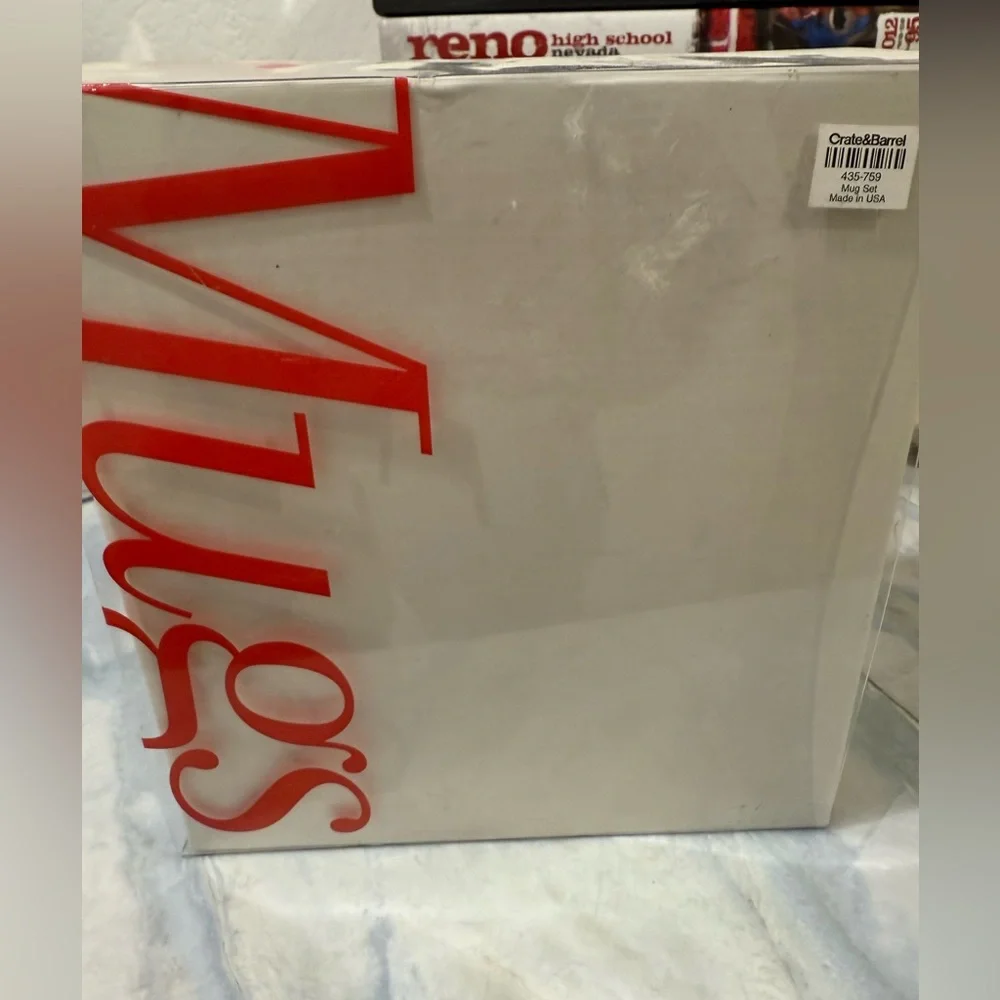 Crate & Barrel ‘Twas the Night Holiday Mug Set New in Box
